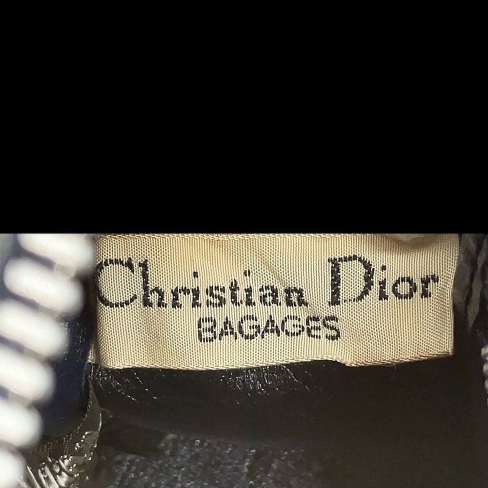 Auth Christian Dior Trotter Canvas X
Leather Navy x Brown Boston Bag - Picture 10 of 12
